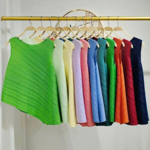 áo xếp ly dập ly vải việt