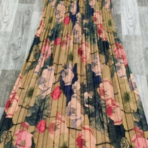 Chân váy xếp ly dập ly vải việt